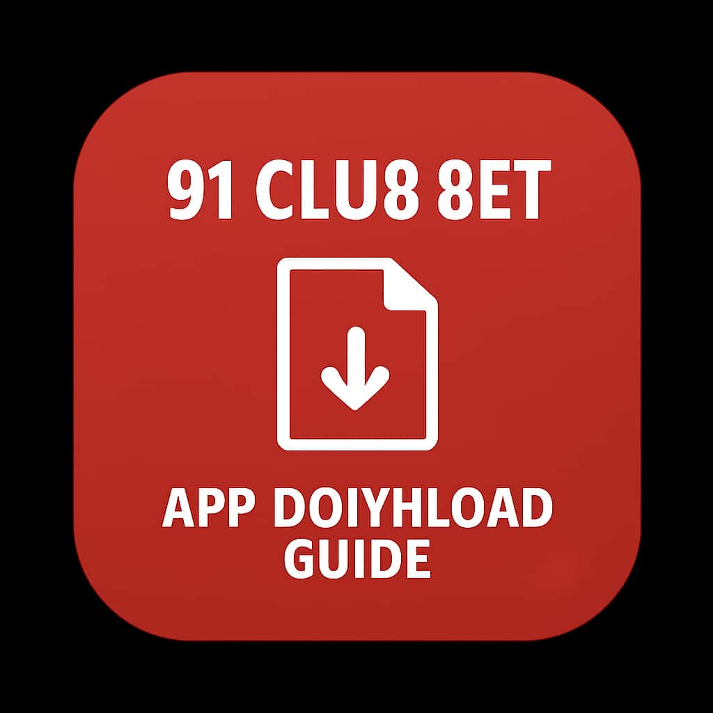A square badge representing the 91 Club Bet app download guide.