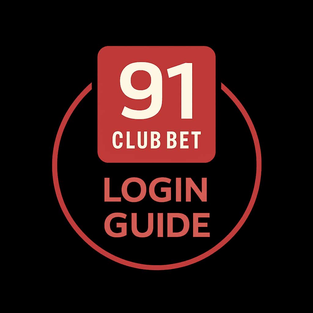 A professional badge design for the 91 Club Bet Login Guide.