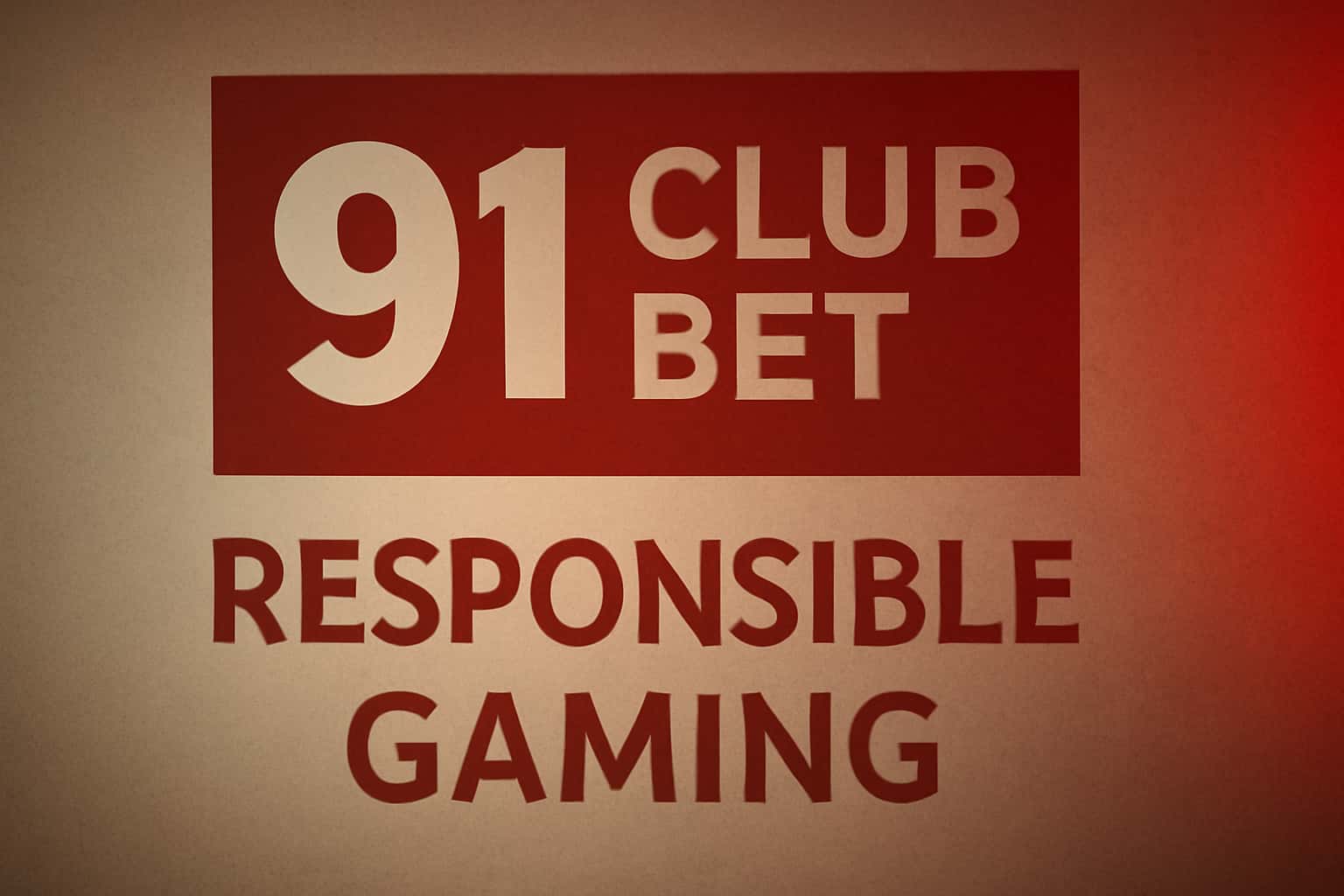 An informative graphic depicting responsible gaming at 91 Club Bet.