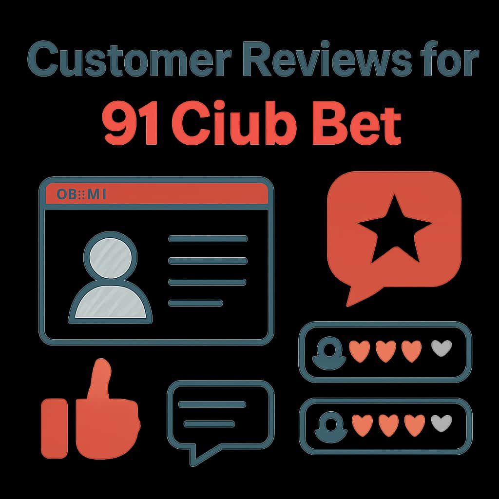 Illustration explaining customer reviews for 91 Club Bet.