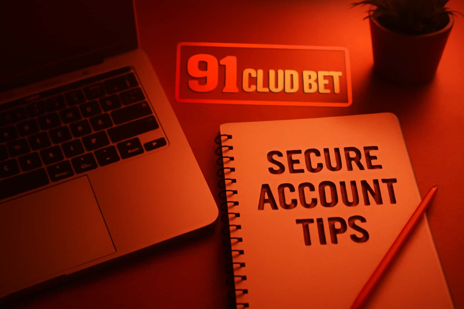 Informational graphic illustrating secure account tips for 91 Club Bet.