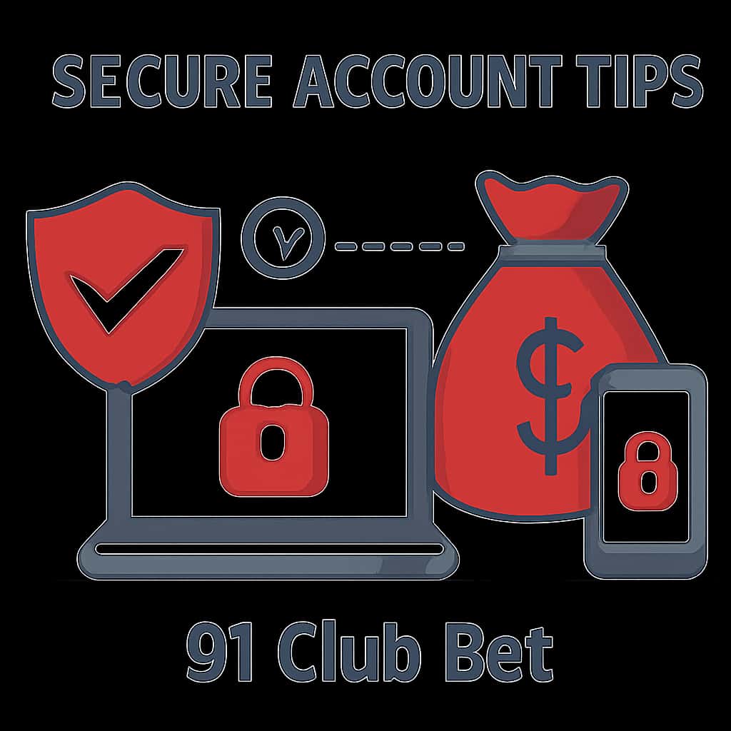 Illustrative diagram discussing account security for 91 Club Bet.